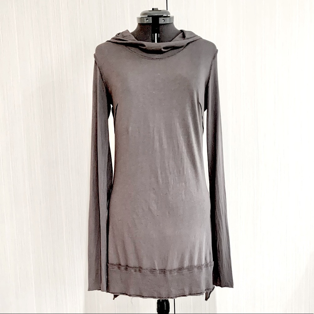 Elegant Charcoal Long Sleeve Tunic by Raw Earth Wild Sky